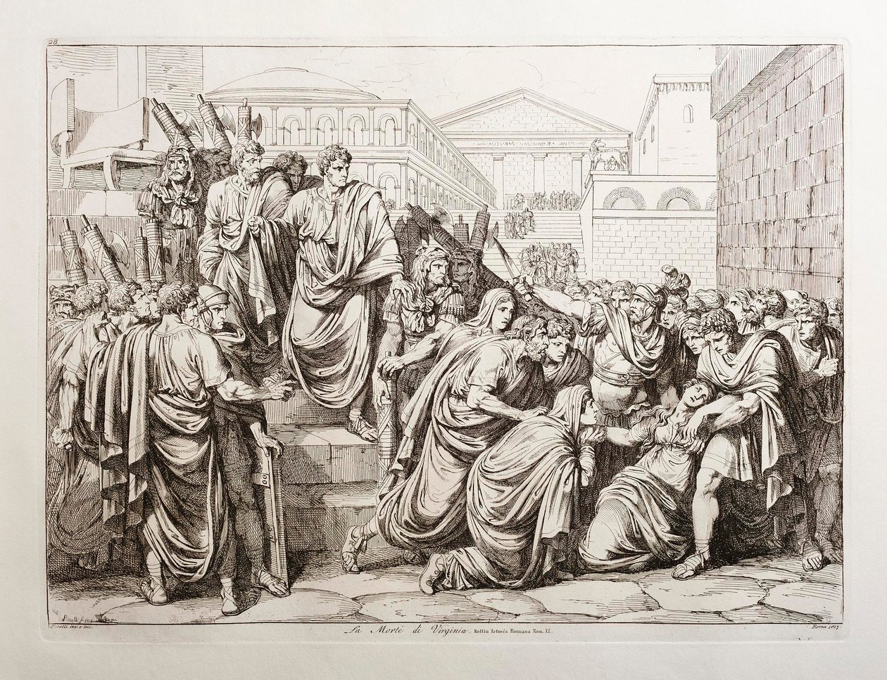 Virginias død af Bartolomeo Pinelli
