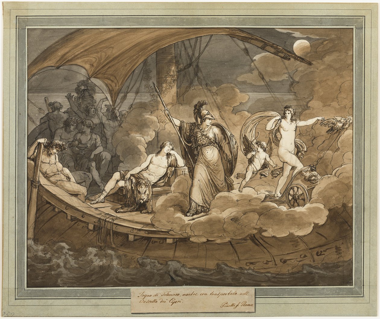 The Dream of Telemachus, fra The Adventures of Telemachus, bog 4 af Bartolomeo Pinelli
