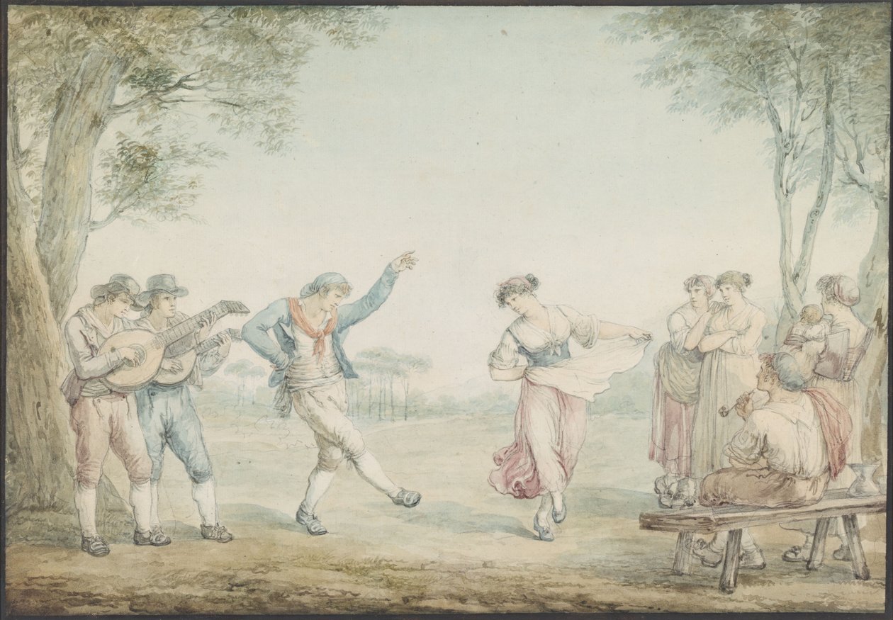Saltarello-dansen af Bartolomeo Pinelli