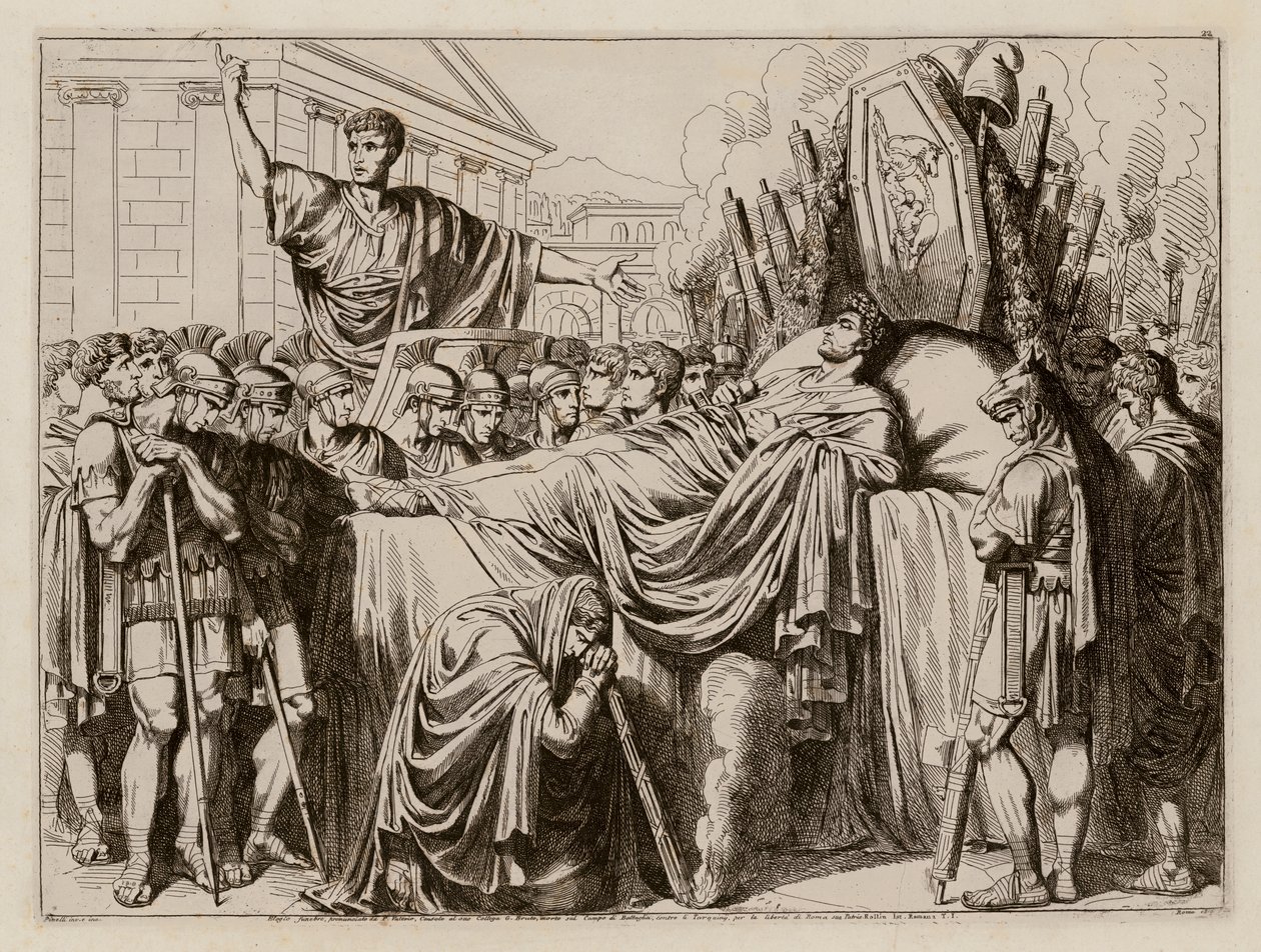 Valerius holder mindetale ved Brutus