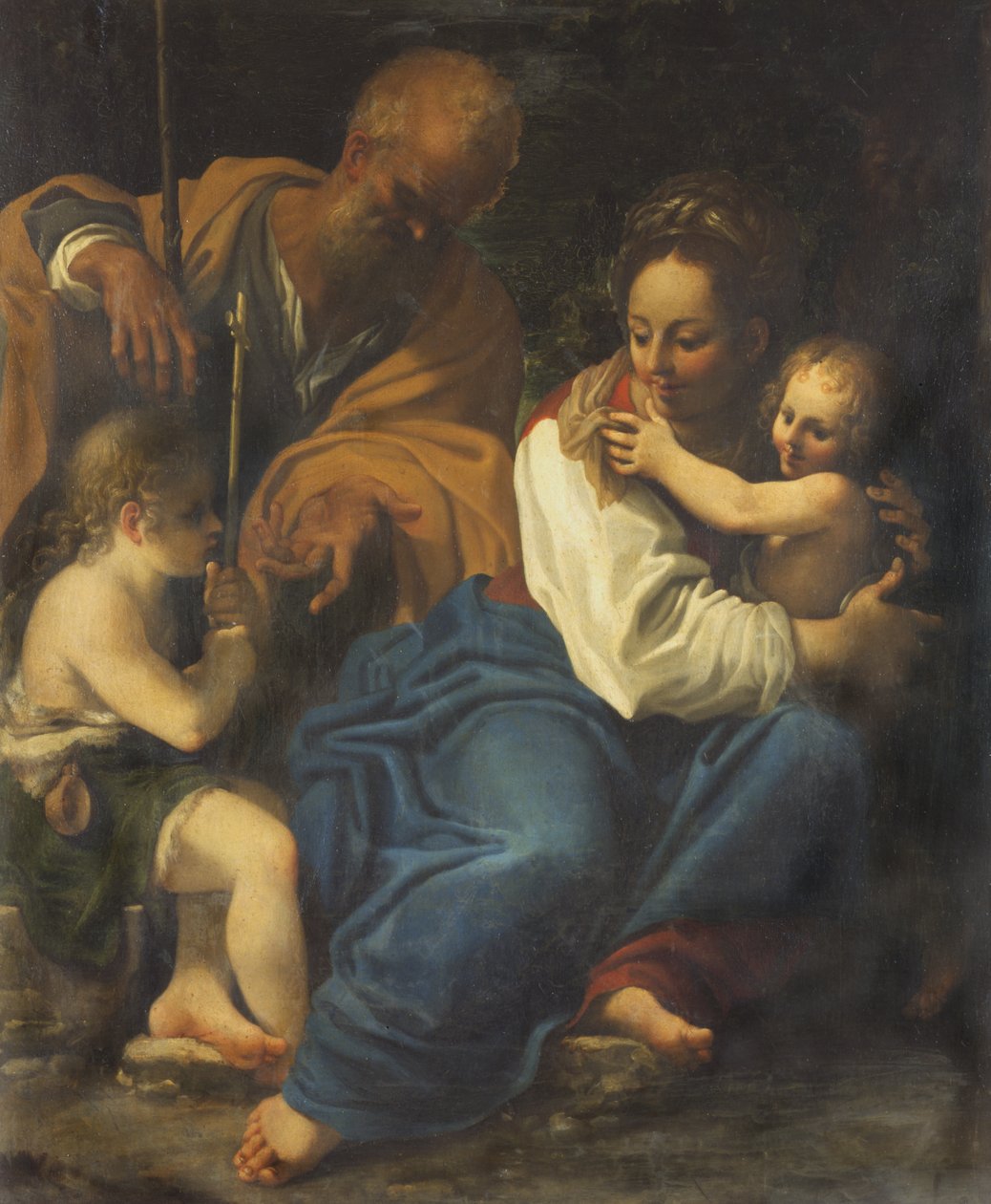 Hellige Familie og Sankt Johannes af Bartolomeo Schedoni