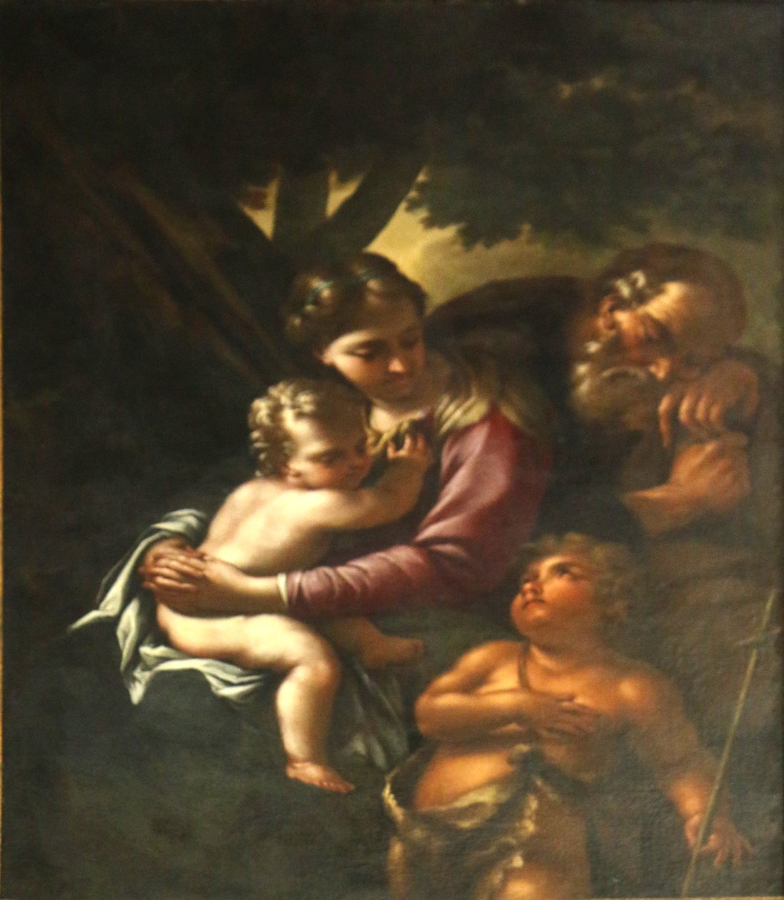 Den hellige familie og Sankt Johannes. af Bartolomeo Schedoni