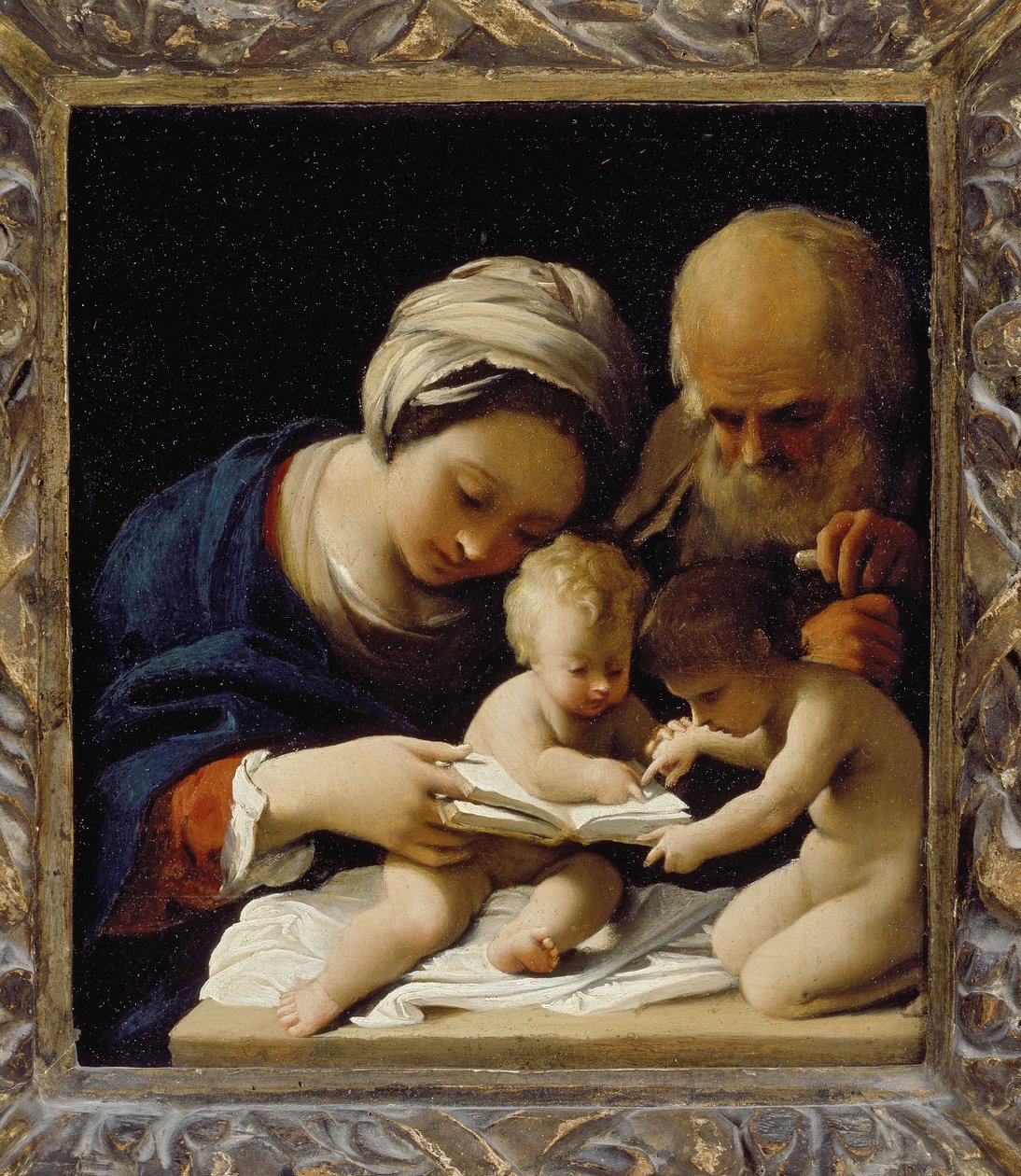 Den hellige familie med den unge Johannes Døberen af Bartolomeo Schedoni