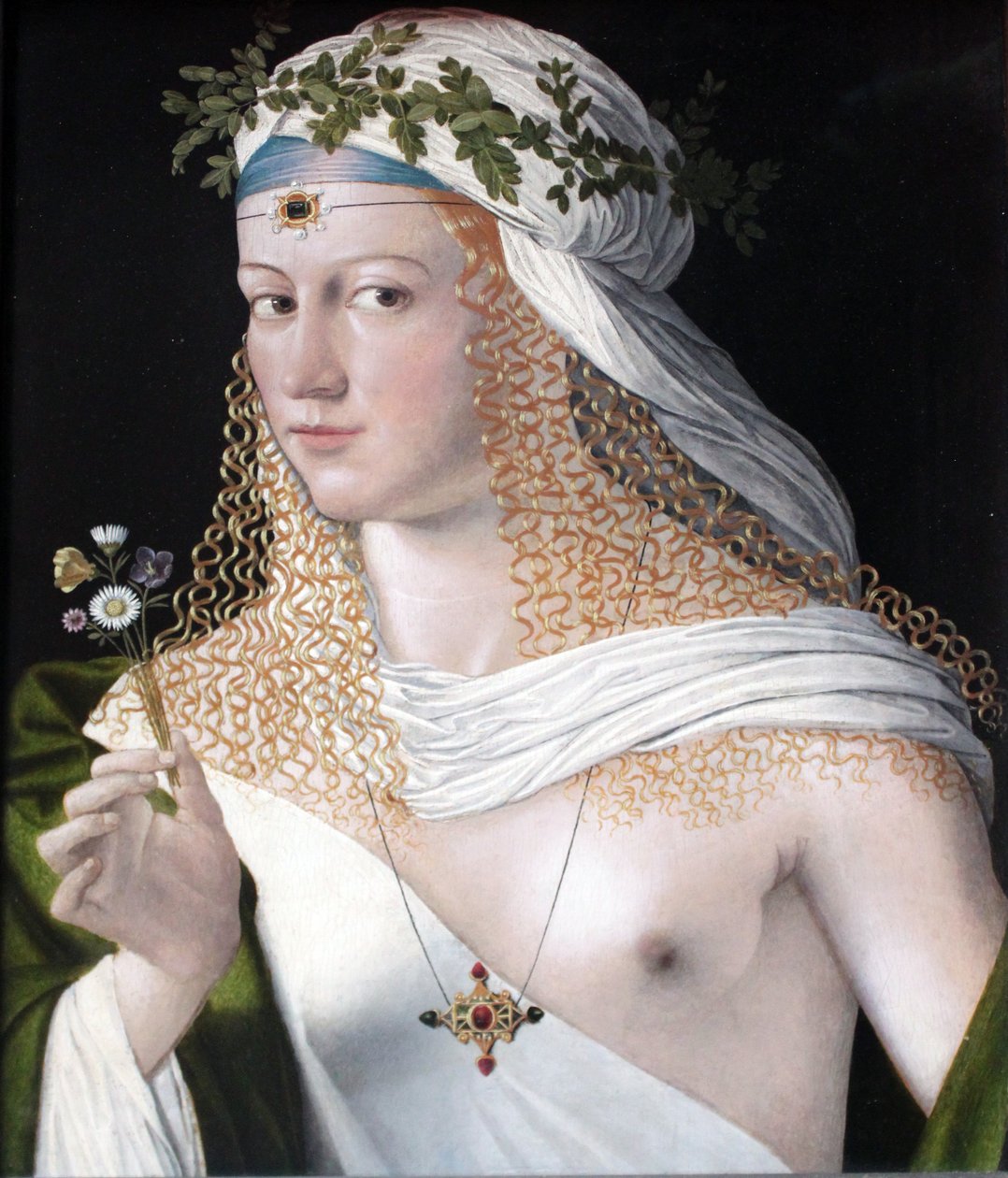 Idealiseret portræt af en kurtisane som Flora af Bartolomeo Veneto