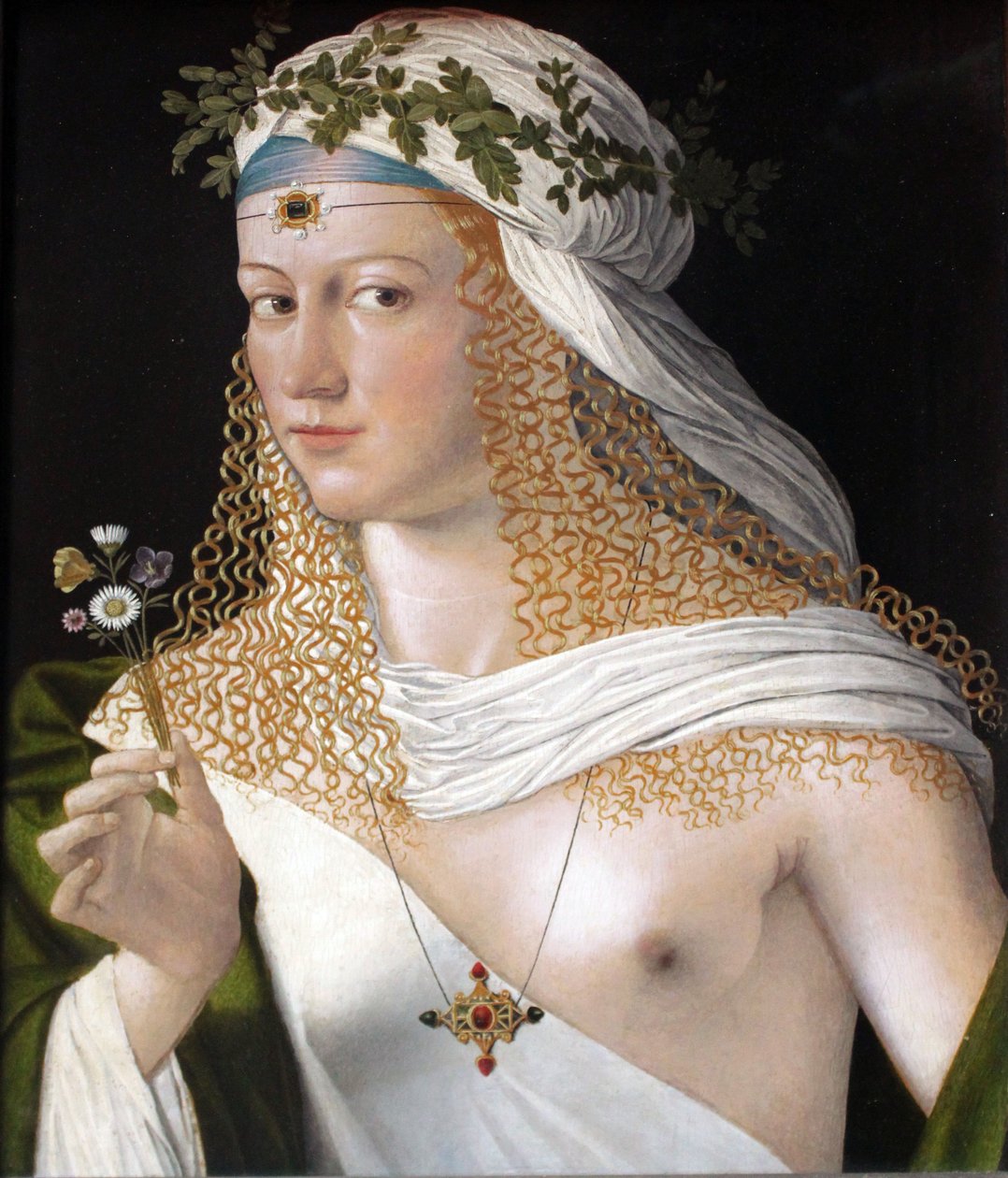 Idealiseret portræt af en kurtisane som Flora af Bartolomeo Veneto