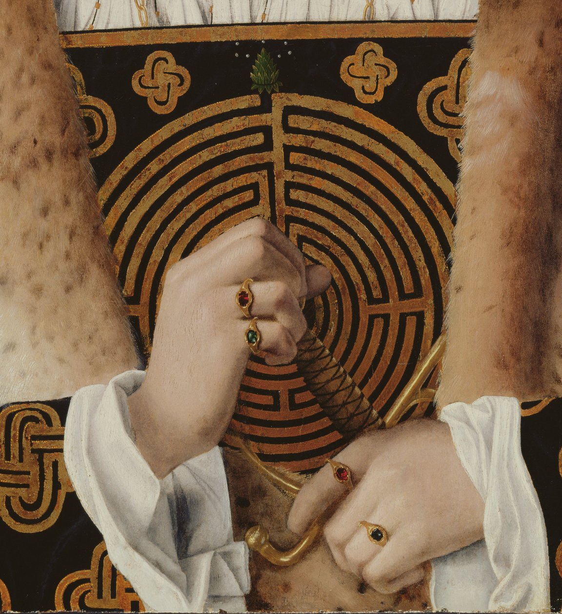 Portræt af en mand, detalje af hans hænder af Bartolomeo Veneto
