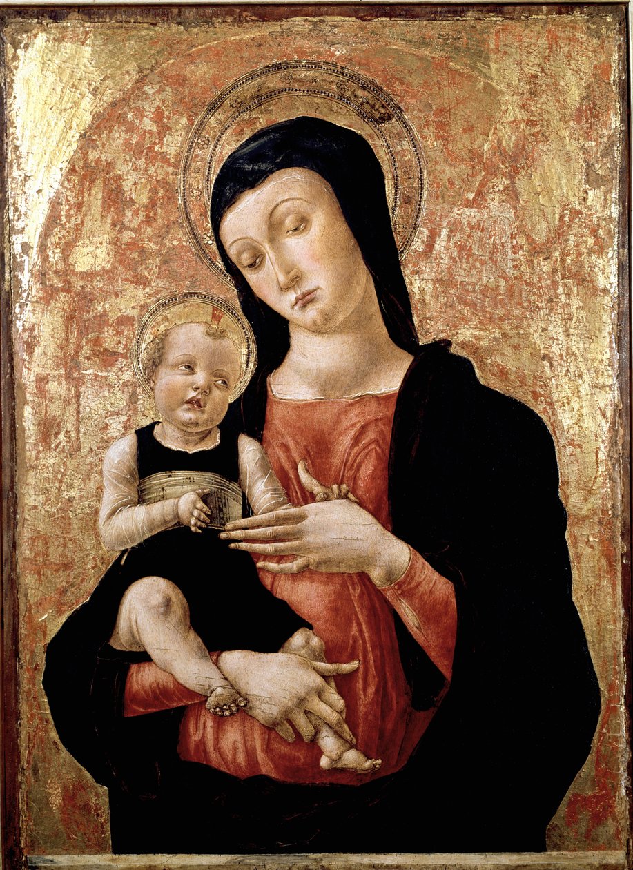 Jomfru med barn Maleri af Bartolomeo Vivarini (ca. 1432-efter 1491) 1400-tallets Venedig museum Correr af Bartolomeo Vivarini
