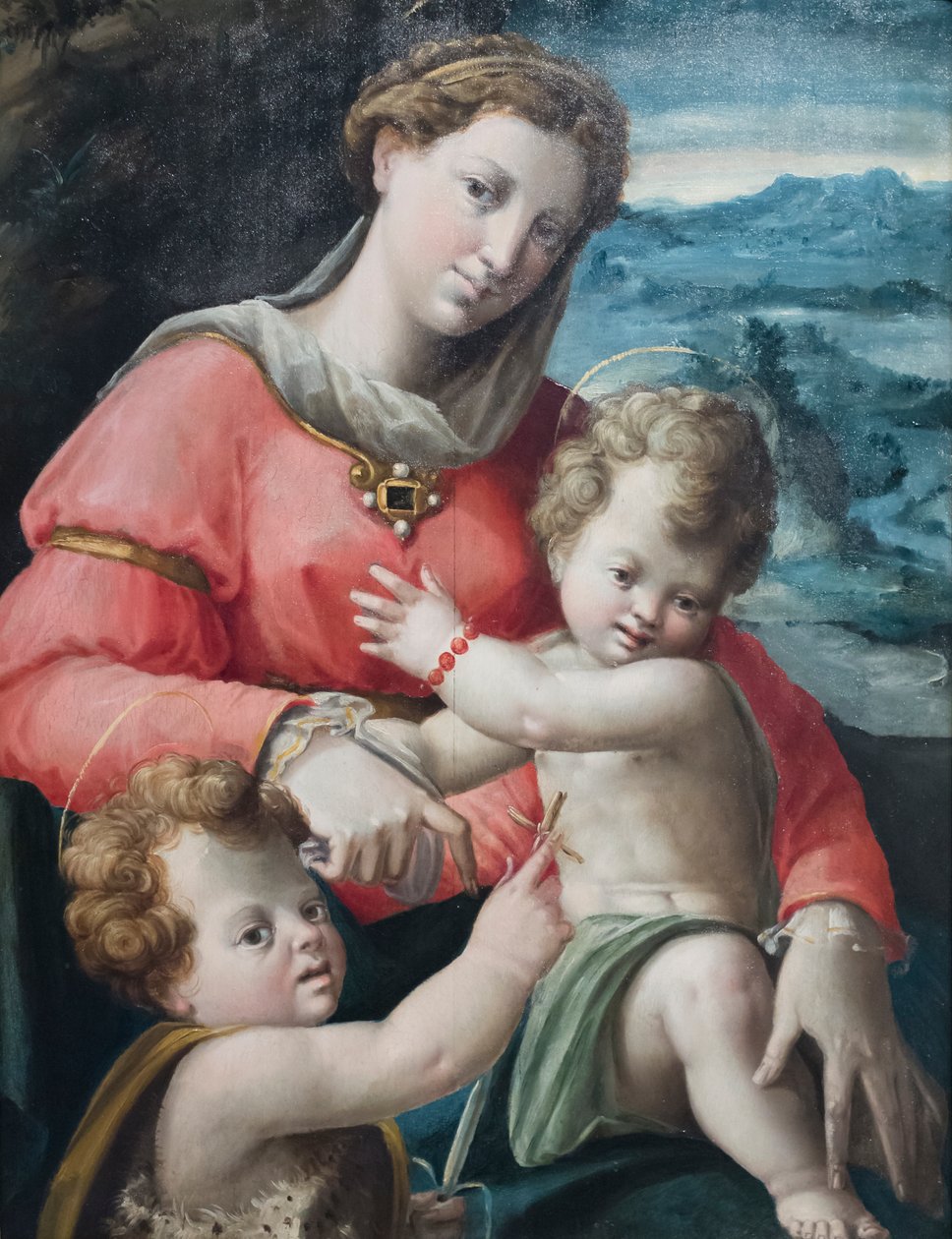Madonna og barn med den unge St. John af Bartolomeo called Bagnacavallo Ramenghi