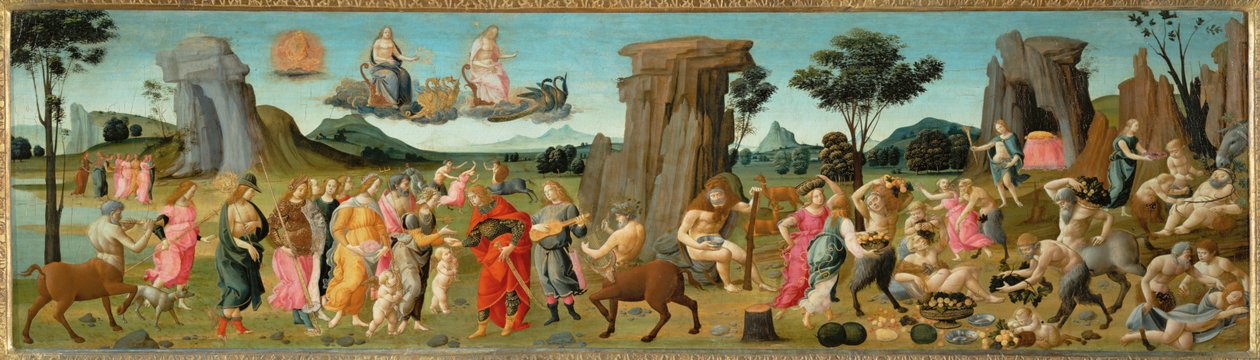 Brylluppet mellem Thetis og Peleus, forældre til Achilleus ... af Bartolomeo di Giovanni