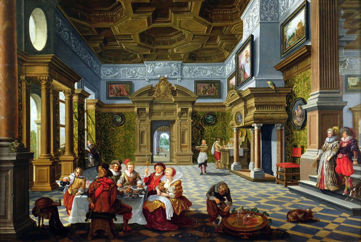 Interiør af et paladsværelse, 1622 af Bartolomeus van Bassen