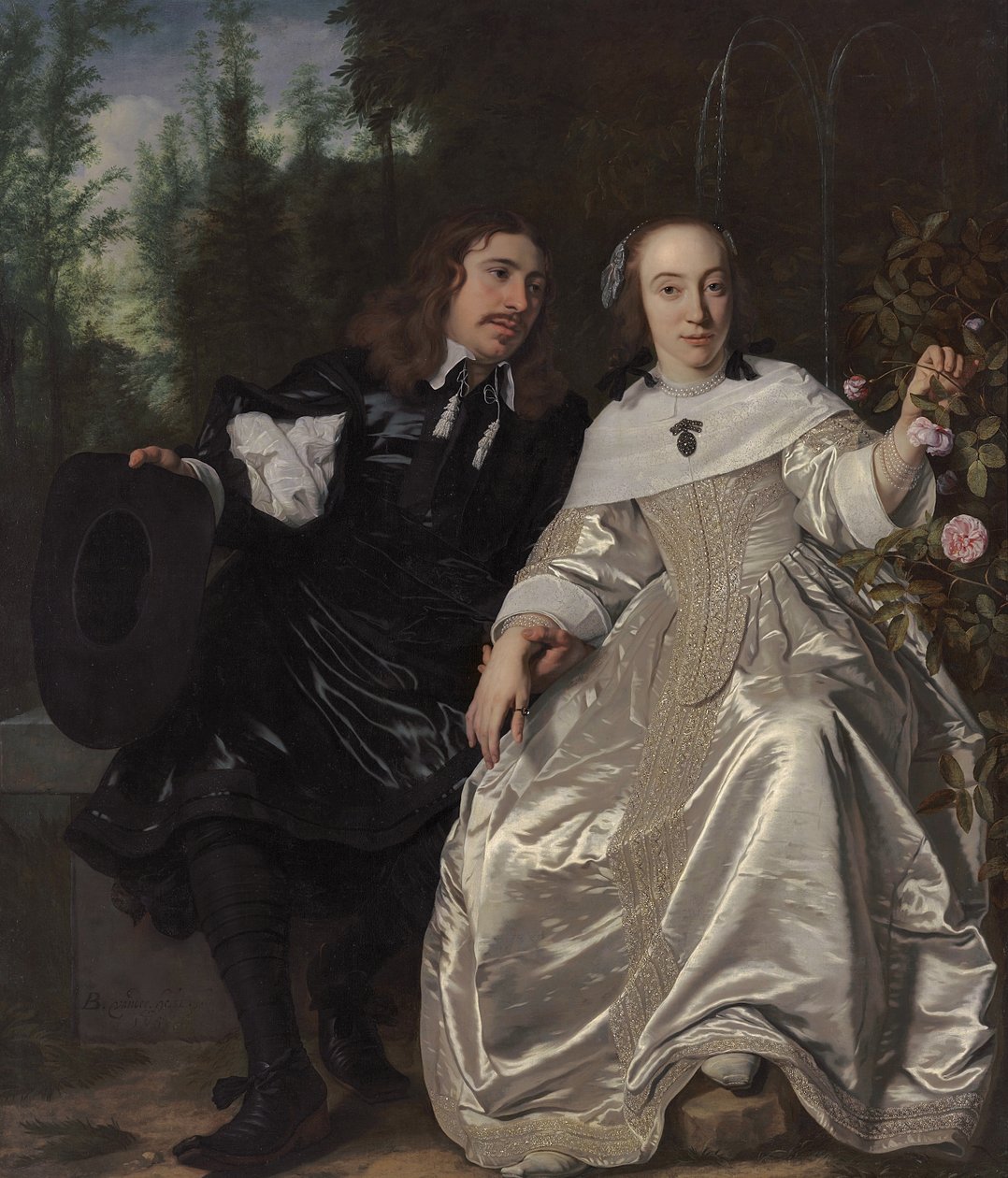Abraham del Court og hans hustru Maria de Kaersgieter, 1654 af Bartolomeus van der Helst