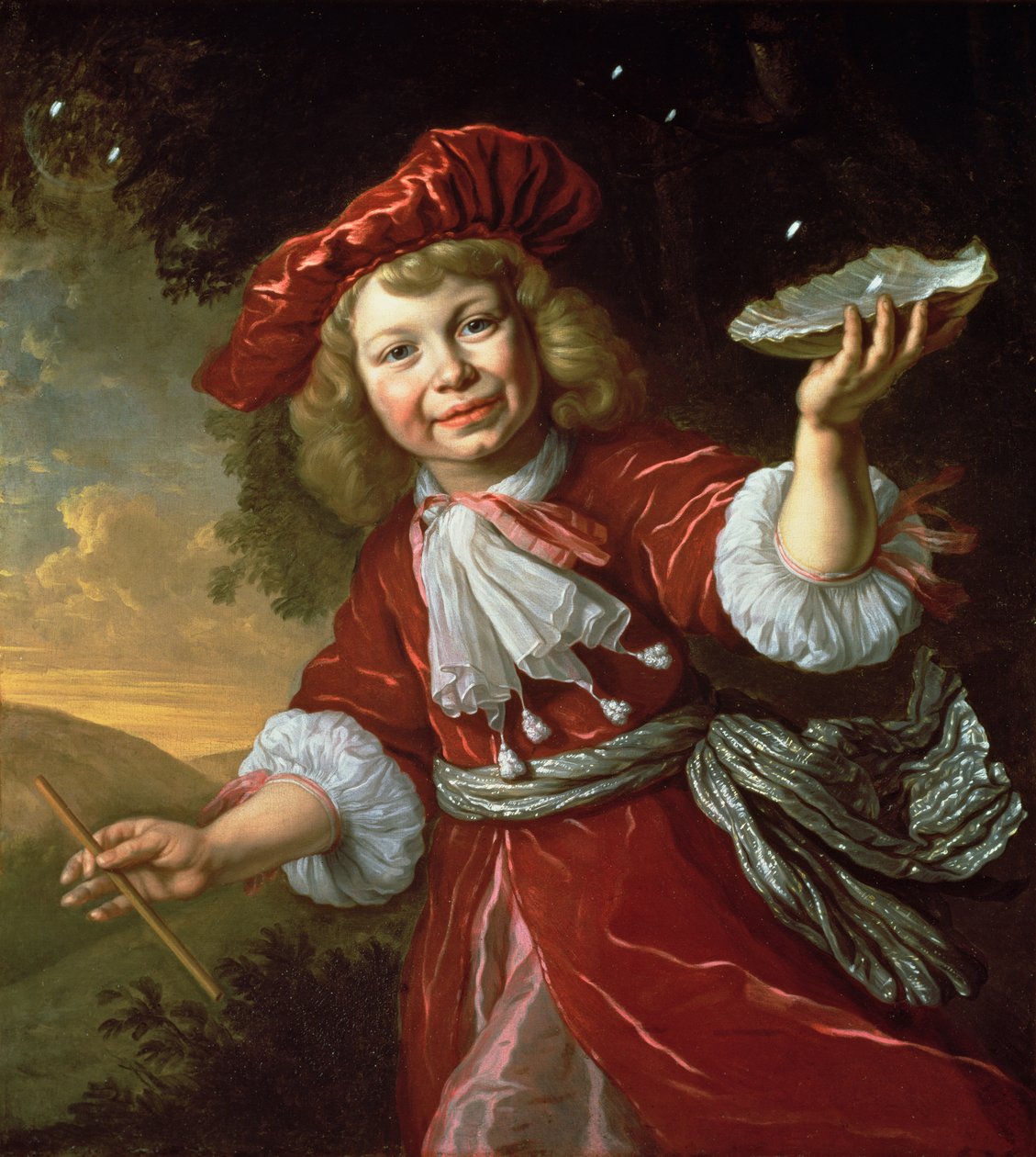 Homo Bulla: A Boy Blowing Bubbles, ca. 1665 af Bartolomeus van der Helst