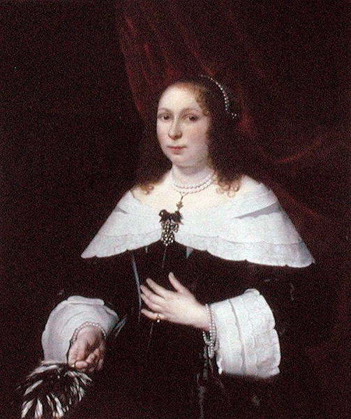 Lady in Black, ca. 1640 (olie på lærred) af Bartolomeus van der Helst