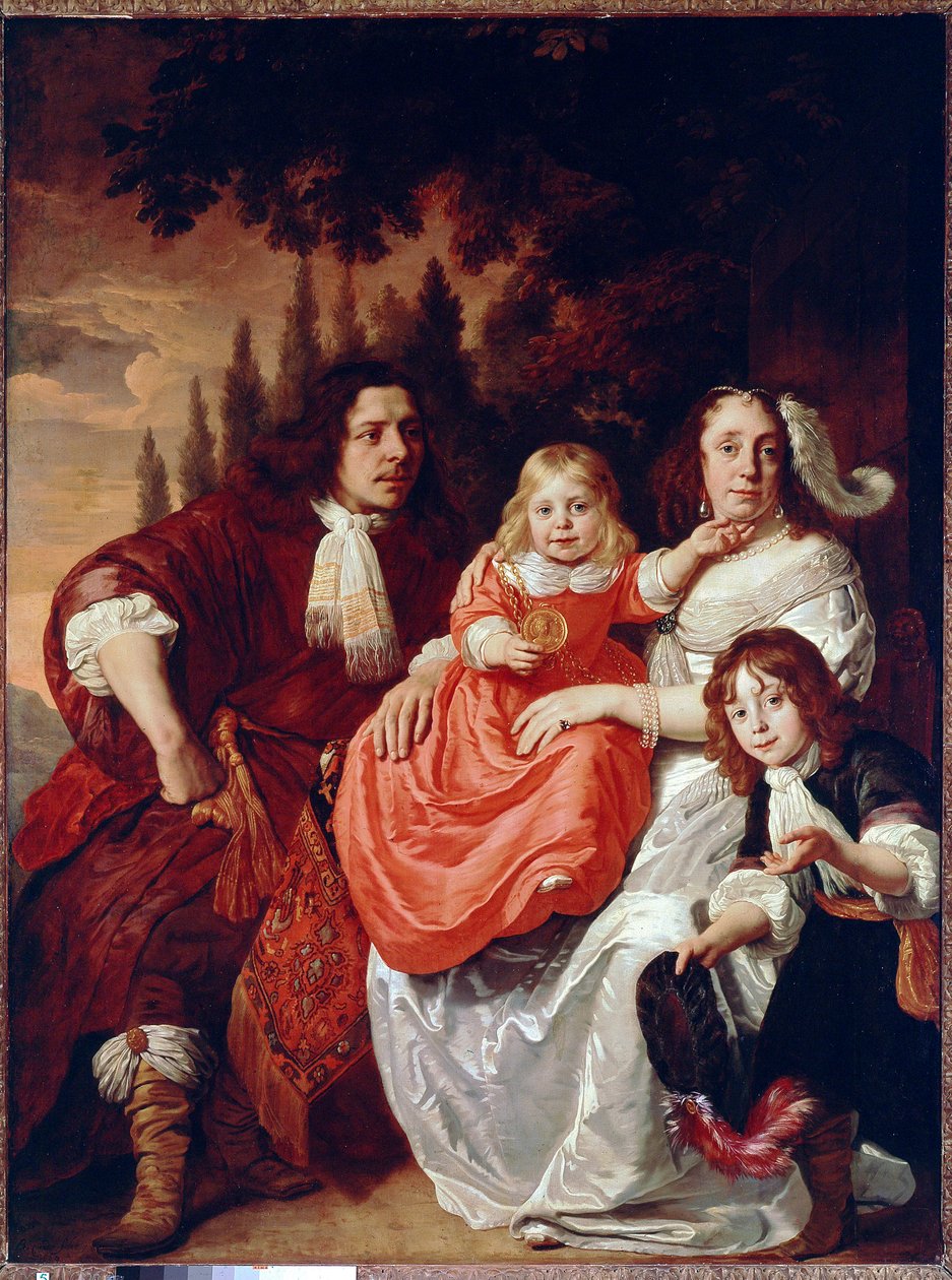 Portræt af familien Reepmaker (olie på lærred af Bartolomeus van der Helst