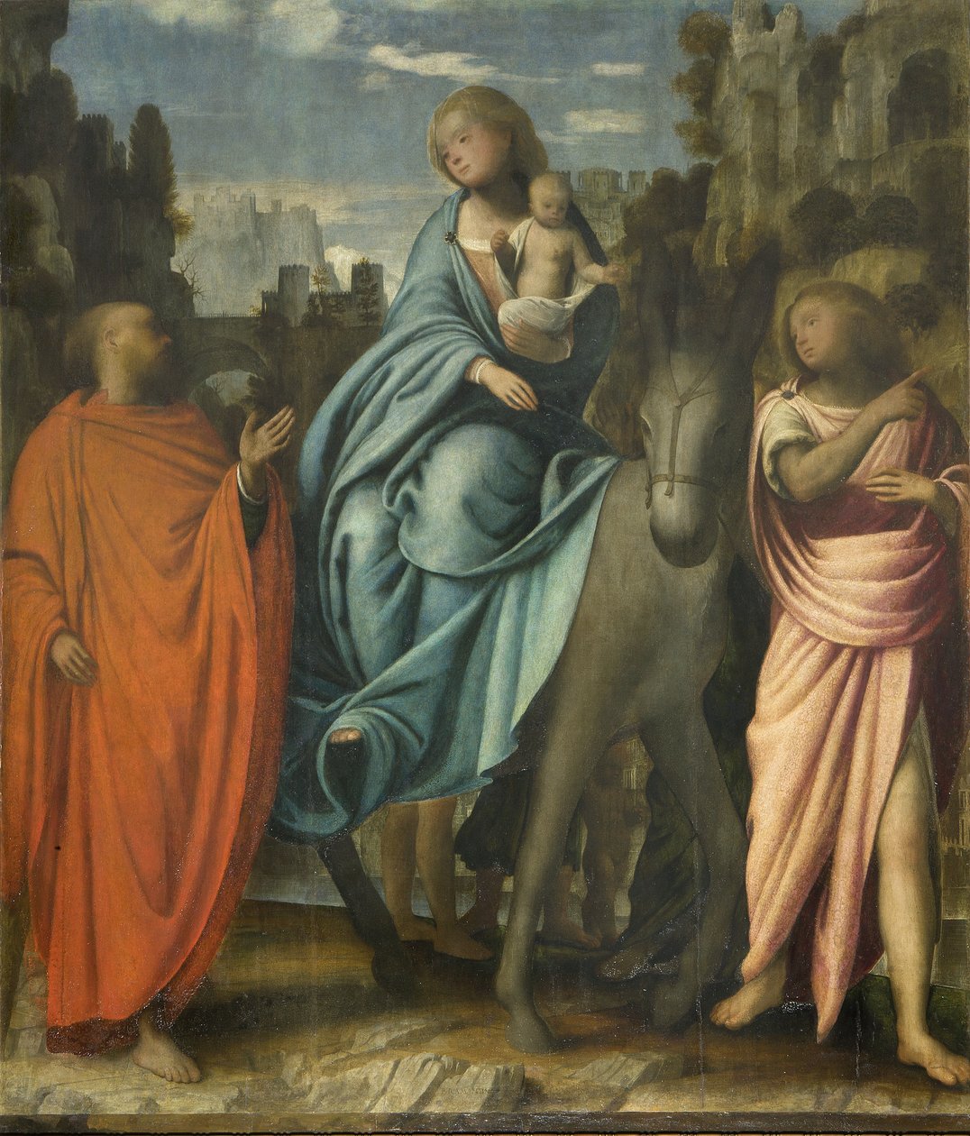 Flyvning til Egypten, ca. 1520-22 af Bartolommeo Suardi Bramantino