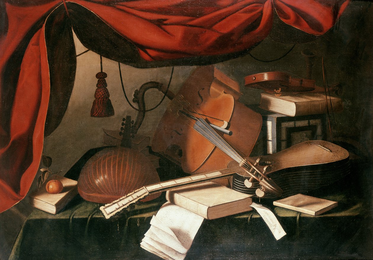Musikalsk stilleben af Bartolommeo Bettera