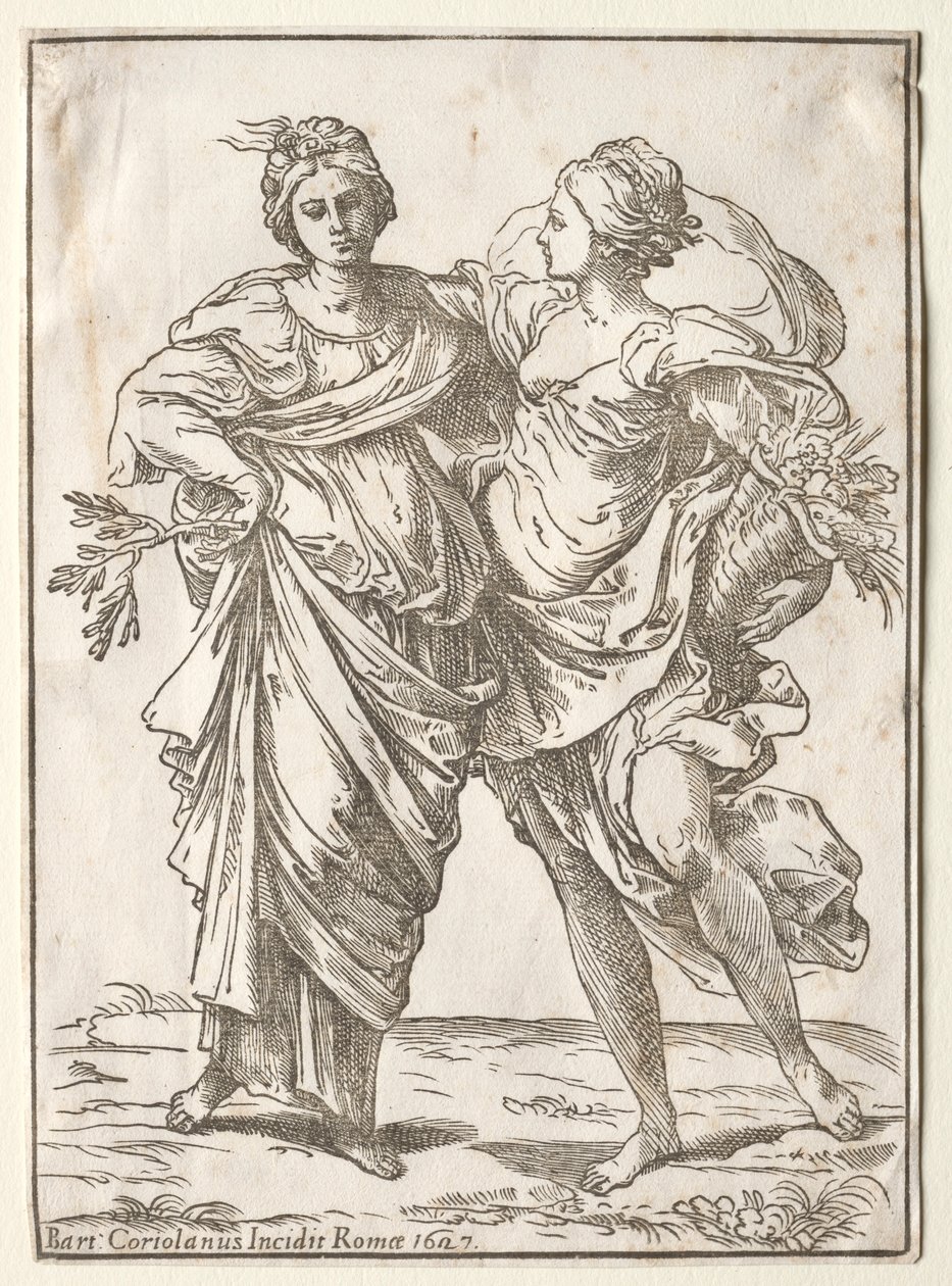 Alliance of Peace and Overflod, 1642. af Bartolommeo Coriolano