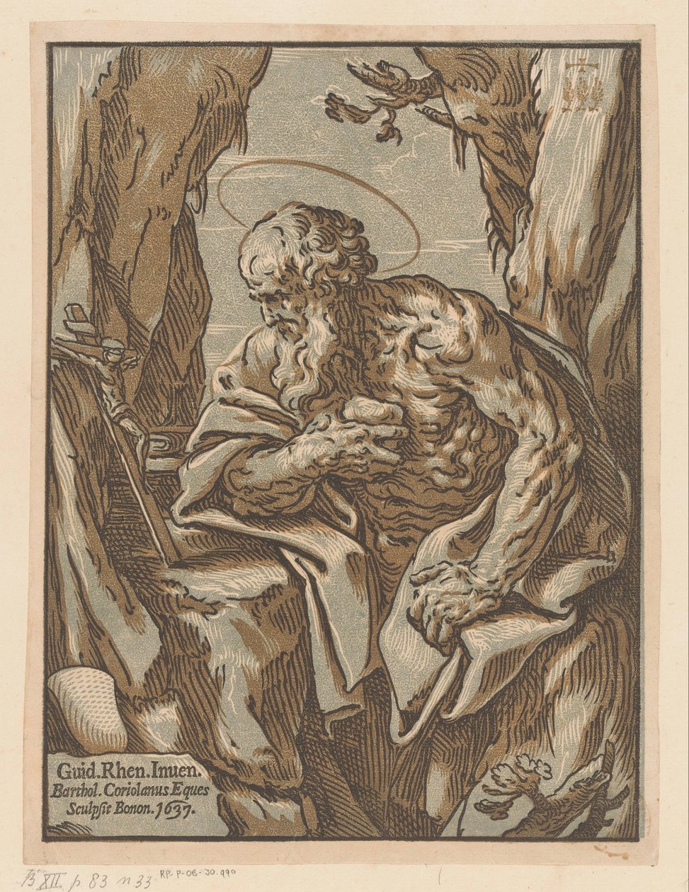 Sankt Hieronymus i ørkenen af Bartolommeo Coriolano