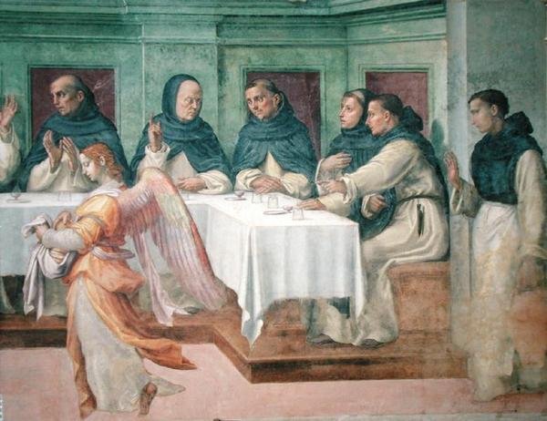 Den sidste nadver, fra San Marco Refectory (fresco) (detalje af 43920) af Bartolommeo Sogliani