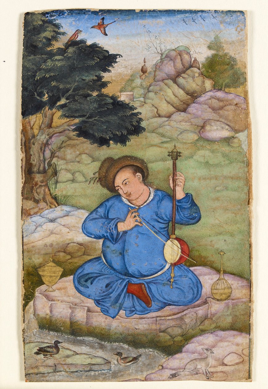 Musiker i et landskab, 1575-1580 af Basawan