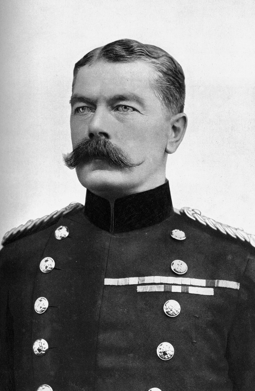 Field Marshall Earl Kitchener, britisk udenrigsminister for krig, Første Verdenskrig, 1914. af Bassano Studio