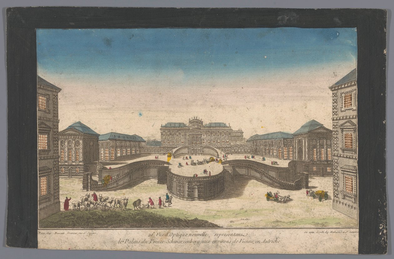 Udsigt over Palais Schwarzenberg nær byen Wien 20th Vue d