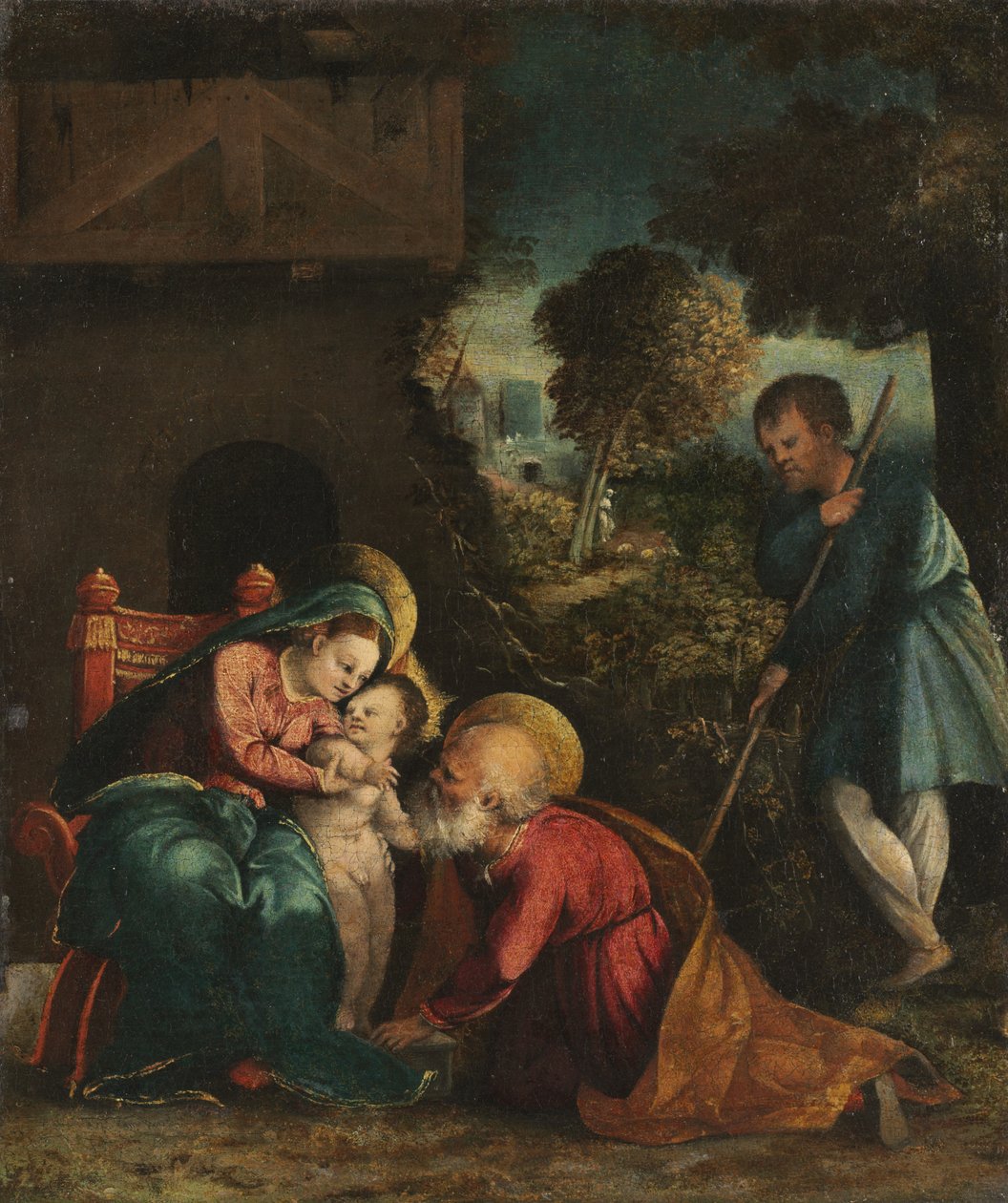 Hellig familie med en hyrde, begyndelsen af 1520