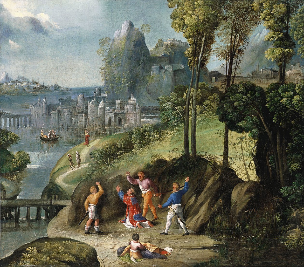 Steningen af Sankt Stefan af Battista Dossi