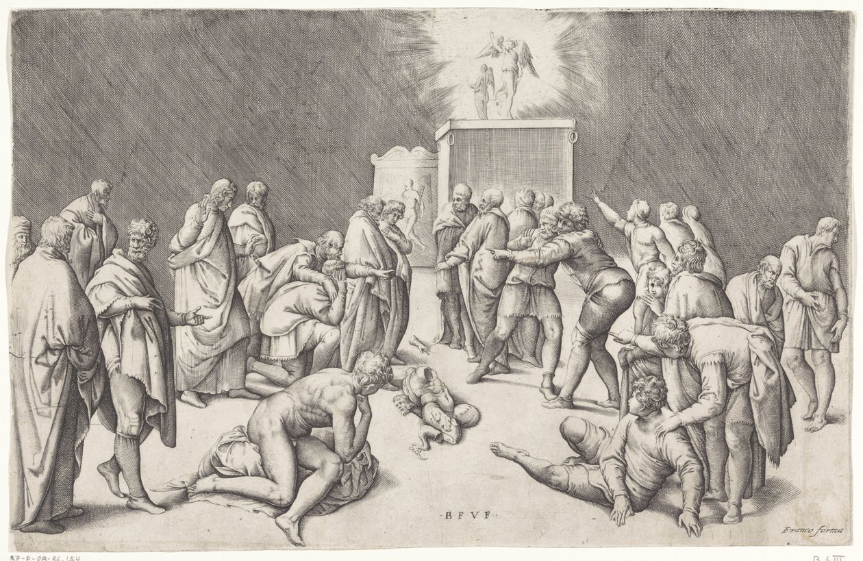 Pagtens Ark i Dagons tempel af Battista Franco