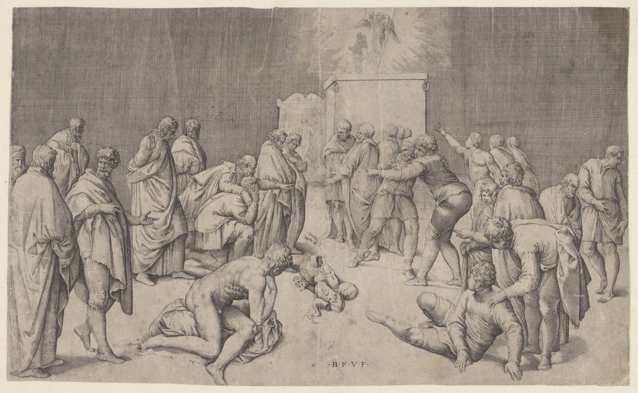 Pagtens Ark i Dagons tempel af Battista Franco