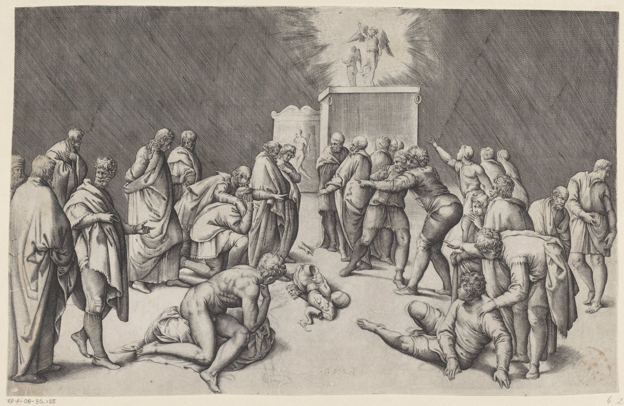 Pagtens Ark i Dagons tempel af Battista Franco