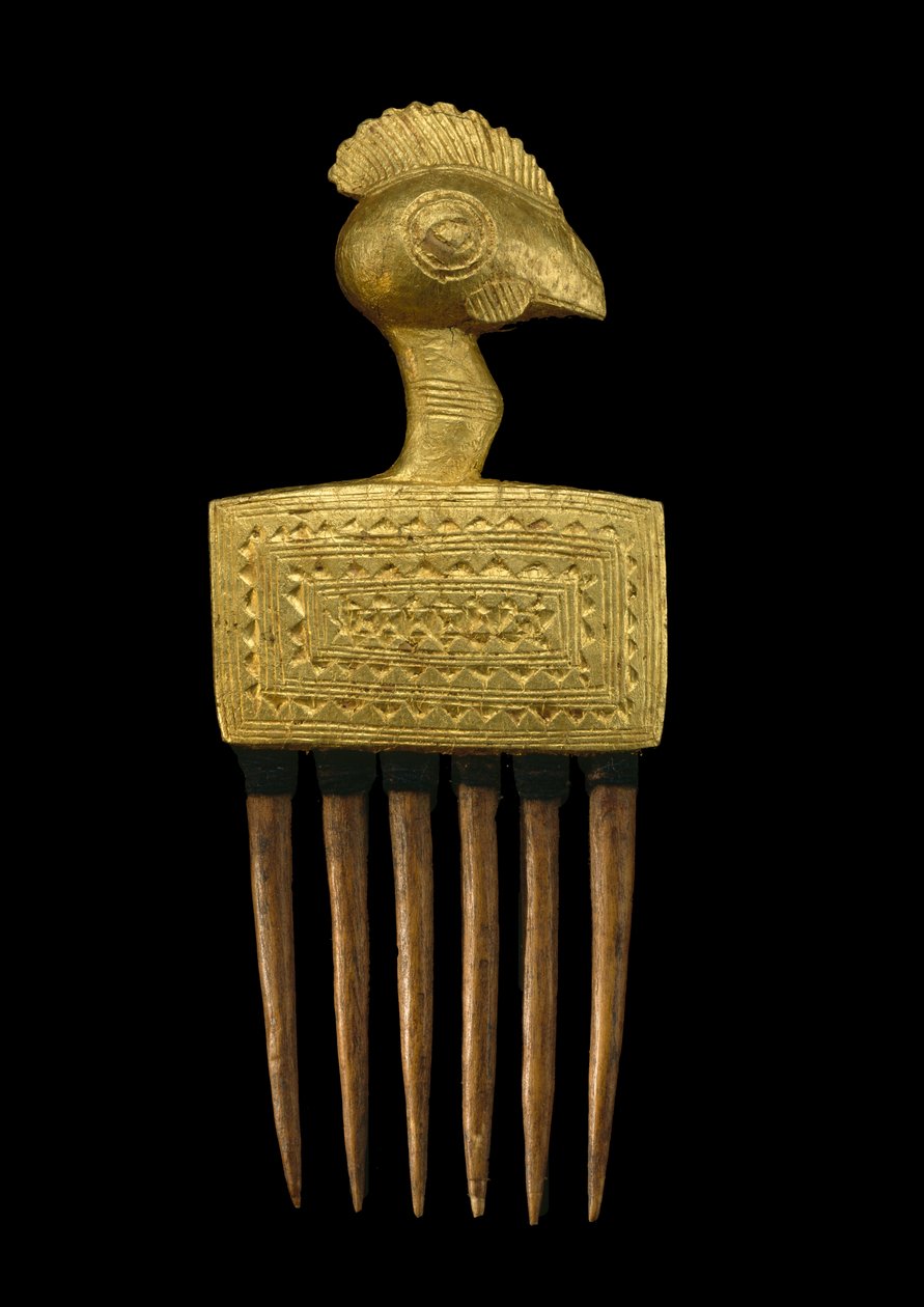 Kam, Elfenbenskysten (træ og bladguld) af Baule Culture Baule Culture