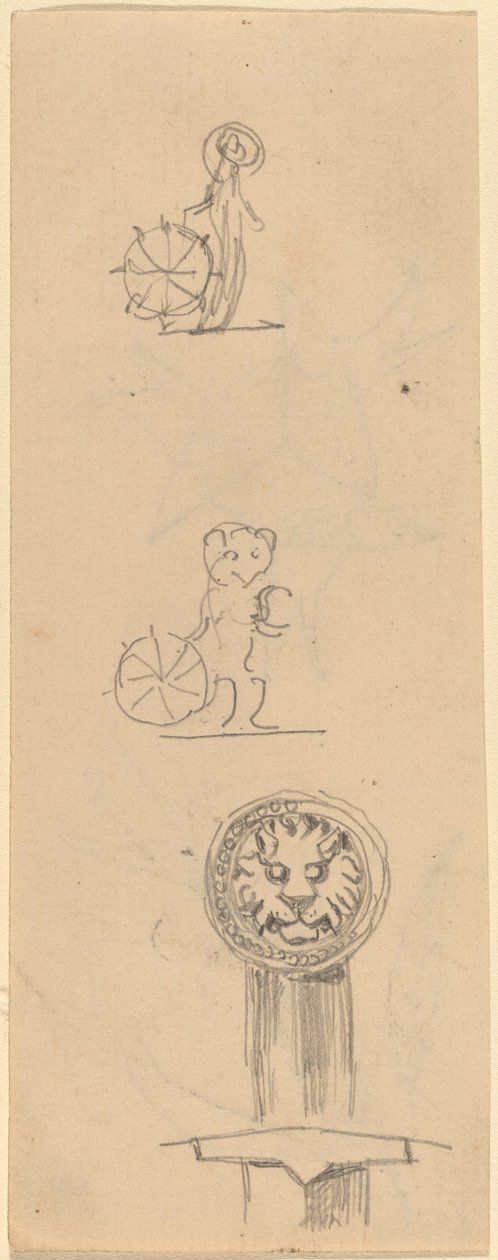 Ark med skitser [recto] af Beatrice Godwin Whistler