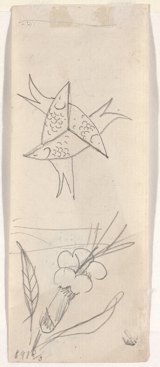 Ark med skitser [verso] af Beatrice Godwin Whistler