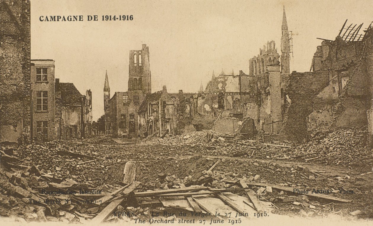 Rue de Verger, 27. juni 1915 af Belgian Photographer