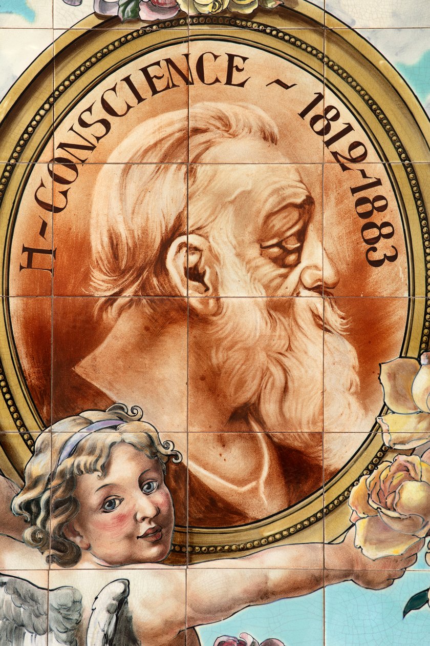 Barinteriør ("Local Unique" cafe). Keramisk panel. Helman Ceramics Bruxelles. af Belgian School