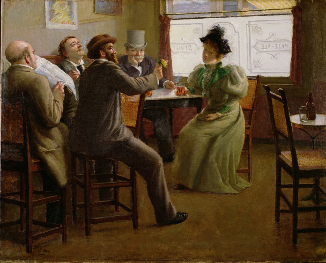 Barinteriør, ca. 1880 af Belgian School