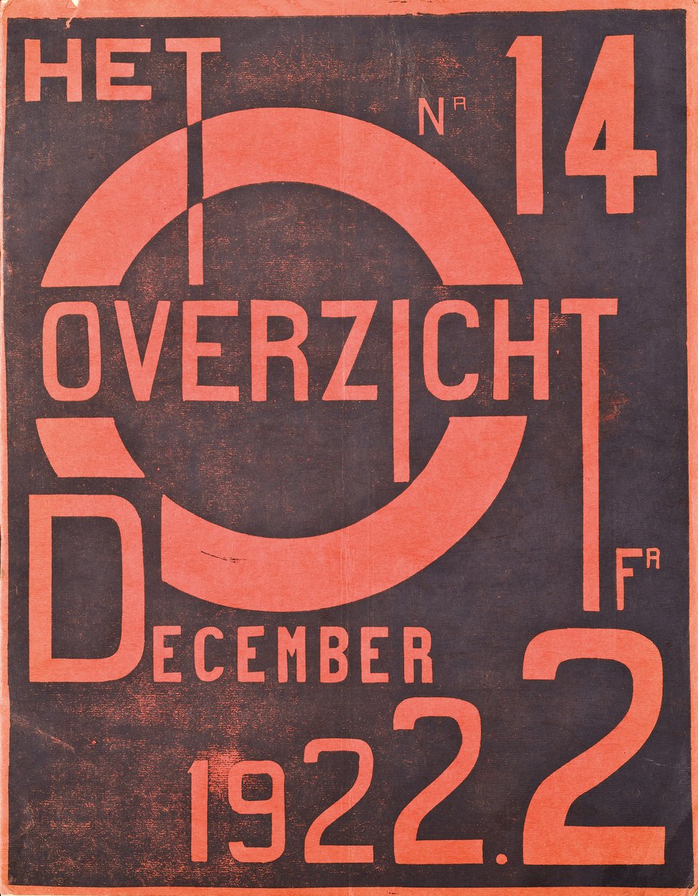 Forside til december 1922-udgaven af ​​magasinet "The Overview", 1922 af Belgian School