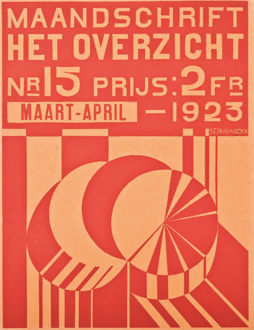 Forside til marts-april 1923-udgaven af magasinet "Het Overzicht", 1923 af Belgian School