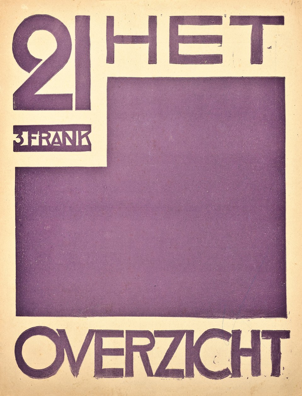 Forside til bladet "Oversigten", ca. 1922-1925 af Belgian School