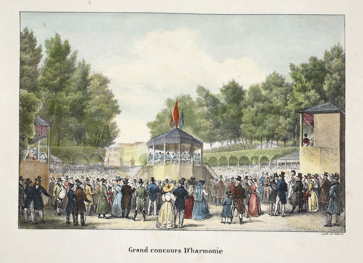 Grand Concours Dharmonie, ca. 1895 (fotokrom) af Belgian School