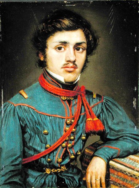 Jean-Baptiste Genie (1809-1882) frivillig fra Louvain i 1830 (olie på panel) af Belgian School