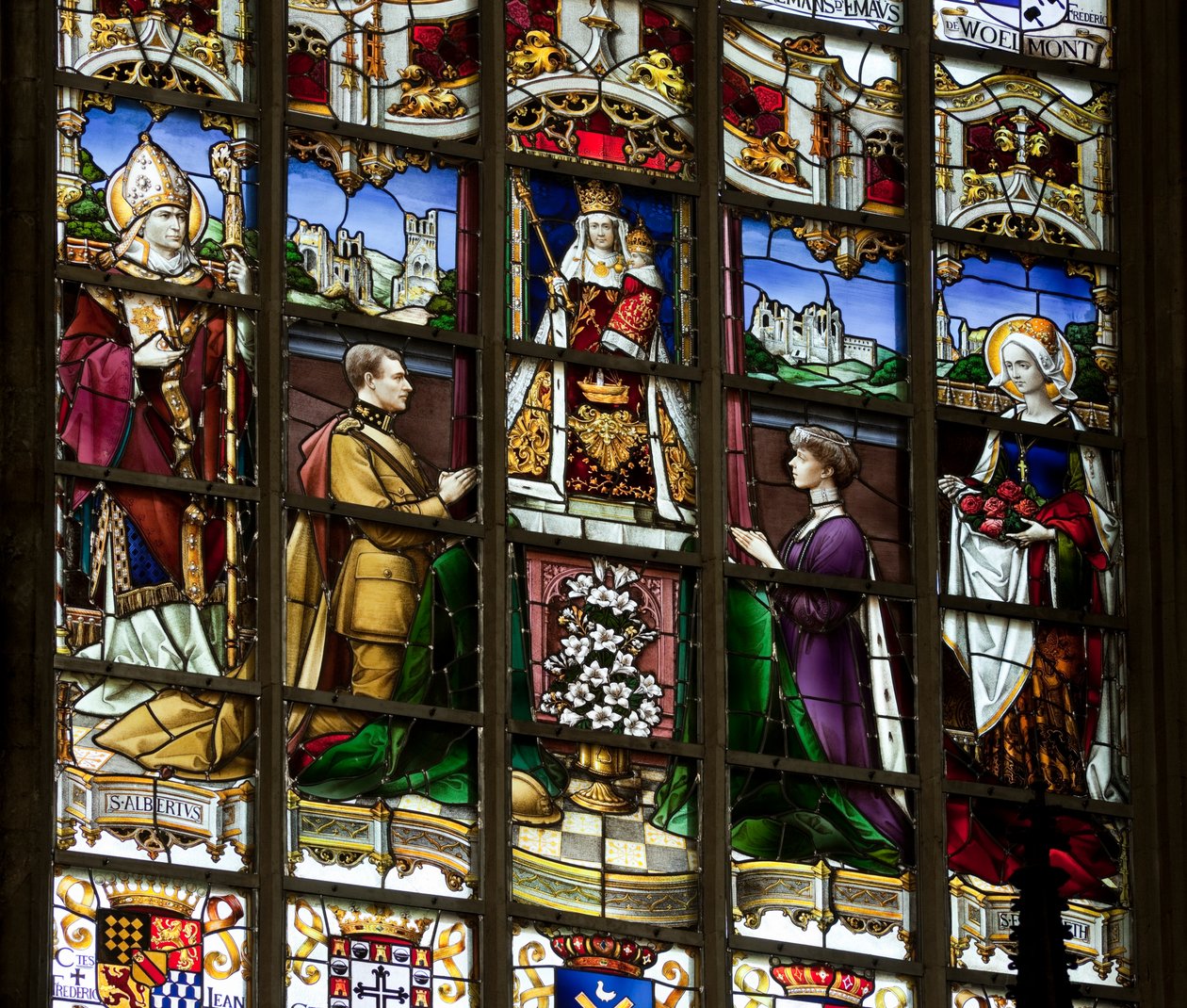 Glasmaleri, Vor Frue af Sablons kirke af Belgian School