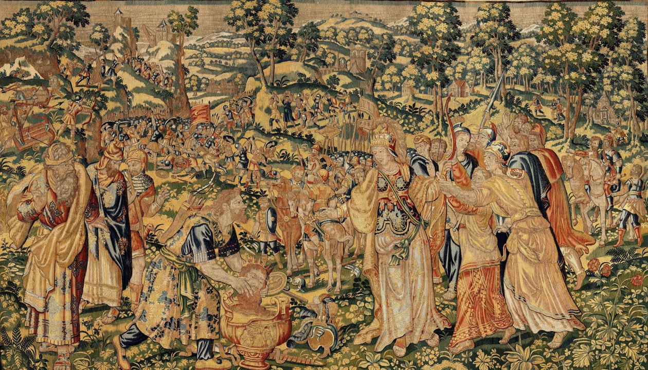 Historie om Cyrus II The Great, C.1590 (Tapestry) af Belgian School
