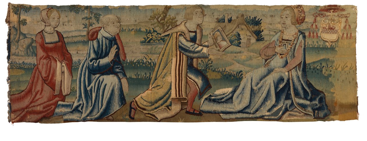 Tapestry, Proposal of Marriage by Proxy, fra Belgien (uld) af Belgian School