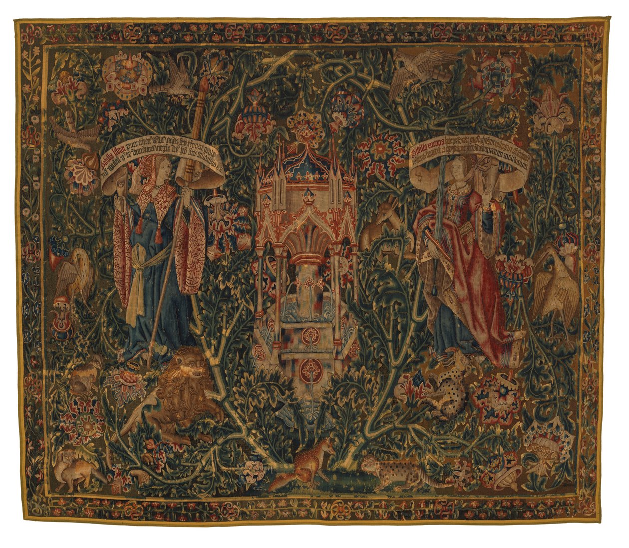 Tapestry, Sibylla Libyen og Europa (en af et sæt på seks sibyller, bestående af 46.134 til 46.139) kaldet 