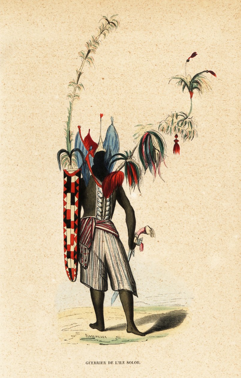 Warrior of Solor Island, Lesser Sunda Islands, Indonesien af Belgian School