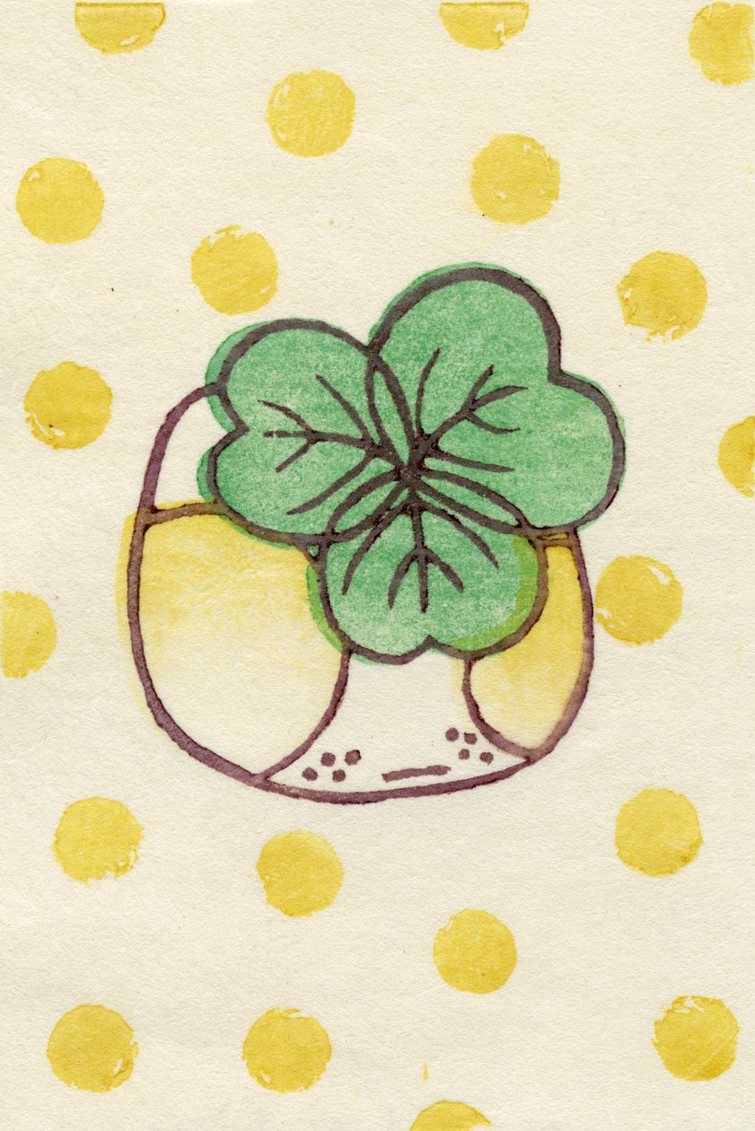 Clover Violet, 2012 (træblok på washi) af Bella Larsson
