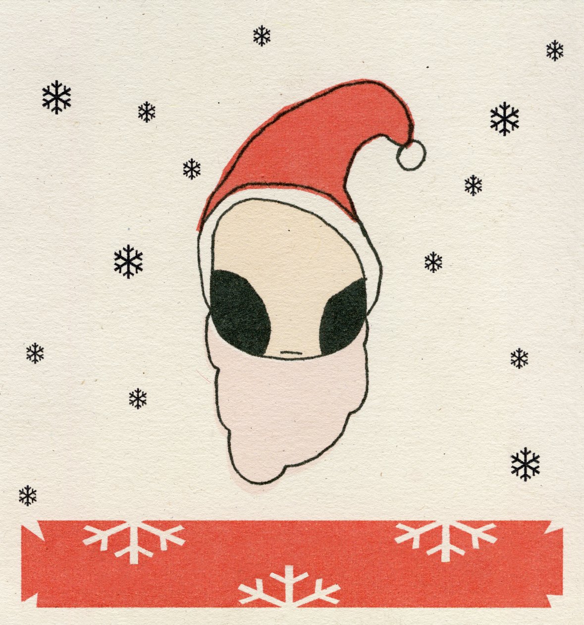 Santa Disguise, 2008, (digitalt tryk på papir) af Bella Larsson