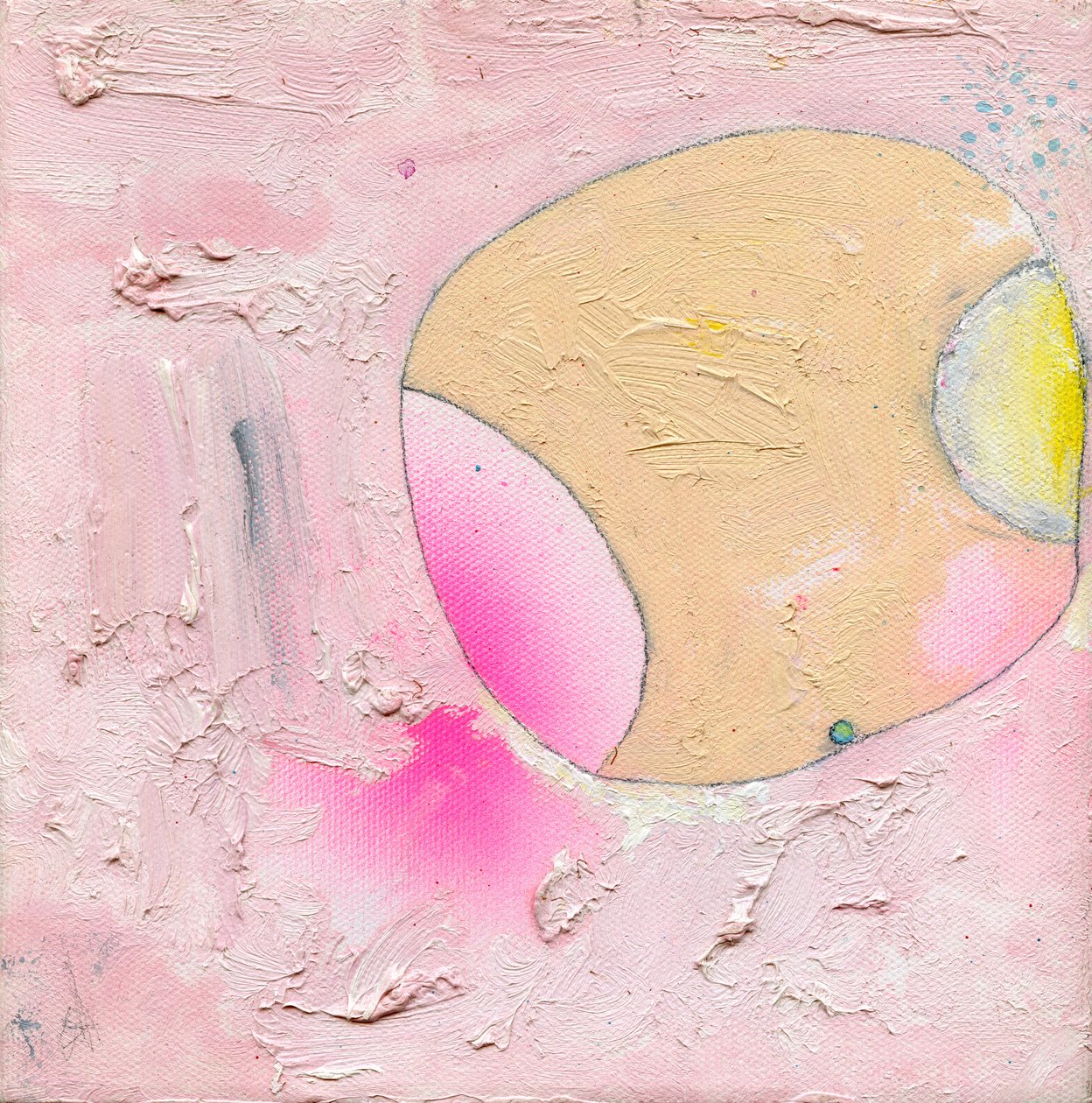 Sing Sing Song, 2005 (akryl, olie, spraymaling og blyant på lærred) af Bella Larsson